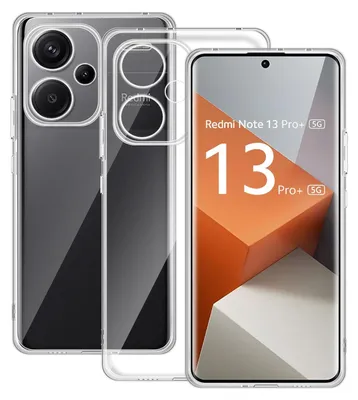 Obrázek produktu pro Pro Xiaomi Redmi Note 13 Pro Plus Silikonové ochranné průhledné pouzdro na mobilní telefon Kryt pouzdra TPU tenký
