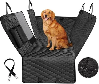 Produktbild von Wasserfeste Hundeautohäuser für Rücksitz, 100% wasserdichte Hundeautohäuser mit Gitterfenster, kratzschutz Antislip Hundeautohängematte, Hundeautohäuser für Hunde, Hunde Rücksitzhäuser für Autos
