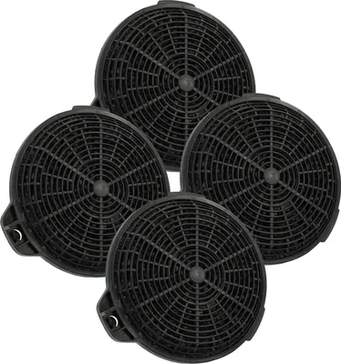 Produktbild von vhbw 4x Aktivkohlefilter kompatibel mit GoodHome CHAG90ASBL, CHAG60ASBL Dunstabzugshaube - 13,25 cm