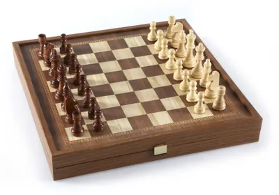 Produktbild von Retro-Schach & Backgammon im klappbaren Spielekasten