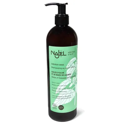 Produktbild von Najel Aleppo Shampoo 2in1 für fettiges Haar Bio – 500 ml