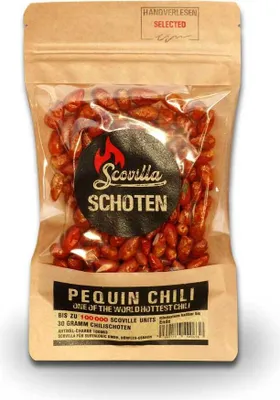 Produktbild von Scovillas Pequin Chili Schoten, getrocknet, 30g