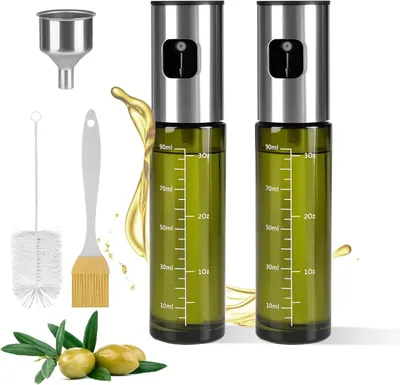 Produktbild von Ölsprüher 2 Stück, 100 Ml Uv-Schutzglas, Öl Sprühflasche Für Olivenöl Und Heißluftfritteuse