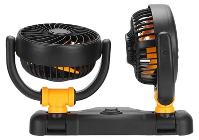 Obrázek produktu pro Car Fans – tichý přenosný elektrický ventilátor s 2 rychlostmi a otočnou dvojitou hlavou pro sedany, SUV, obytná vozidla a nákladní automobily, 12 V DC