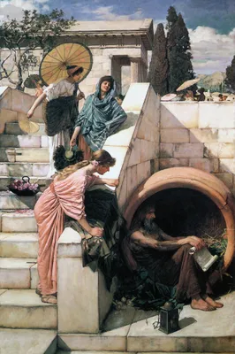 Obrázok produktu pre John William Waterhouse Kunstdruck Bild - Diogenes, 1882 (120 x 80 cm)