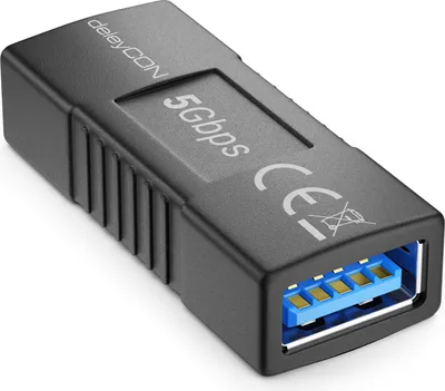 Produktbild von deleyCON USB Kupplung 5Gbps USB 3.0 Verbinder Buchse auf Buchse