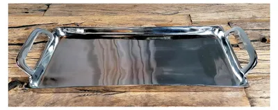Produktbild von Servierbrett aus Aluminium in Silber, poliert - 46 cm