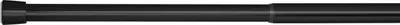A close-up, studio shot of a black tension rod.