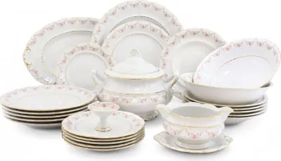 Produktbild von Leander Esszimmergarnitur Sonata, Rosetten, Goldlinie, Leander, 25 Stück