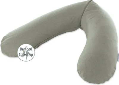 Produktbild von Theraline Das Original Stillkissen inkl. Bezug Melange grün-grau (Bamboo Collection)