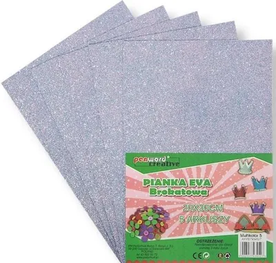 Image de Mousse multicolore pailletée 5 20x30 5pcs