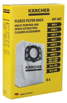 Produktbild von KÄRCHER 2.863-006.0 Filterbeutel für Staubsauger Mehrzwecksauger 4Stk