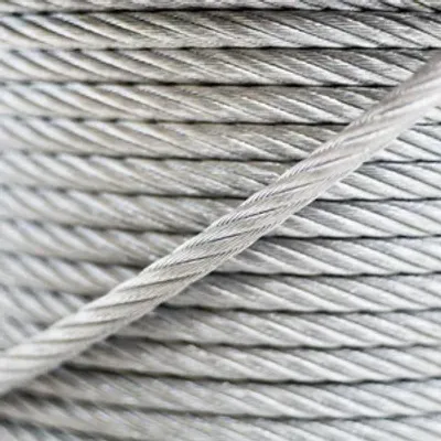 Produktbild von Drahtseil verzinkt 6mm 150 Meter 6x19 Stahlseil DIN Seil