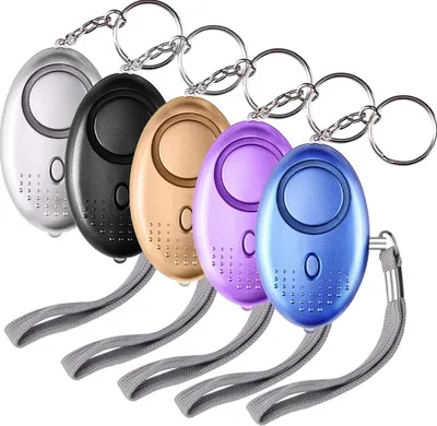 Produktbild von Persönlicher Sicherheits-Sirenen-Alarm-Schlüsselanhänger 5 Stück 140DB Schlüsselanhänger Panikalarm mit Anti-Angriff Taschenlampe und LED-Licht,Personenalarm, Anti-Wolf-Gerät