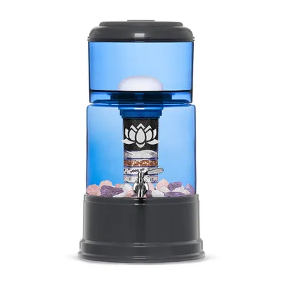 Produktbild von Lotus Vita Wasserfilter Glas-Wasserspender Joro 8L Anthrazit - Lotus Fontana