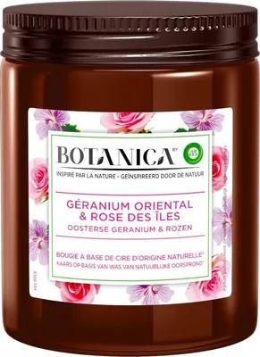 Zdjęcie produktu dla Air Wick Botanica Oosterse Geranium & Rose Świeca Zapachowa 120 g