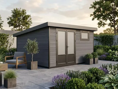 Produktbild von WPC Gartenhaus Modell Style DeLuxe 13,70 m²