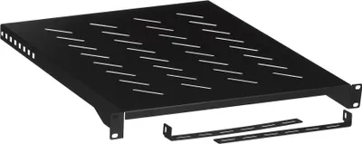 Obrázok produktu pre Lanberg AK-1005-B - Regalboden - Schwarz - 25 kg - 1U - 48,3 cm (19" ) - 482,6 mm (AK-1005-B)