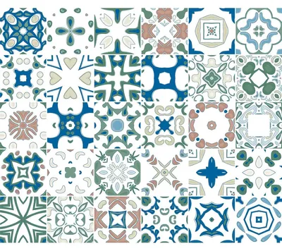 Image de Autocollants décoratifs pour meubles – Autocollants pour la cuisine et le salon – 30 autocollants décoratifs Edwina – 30 autocollants de 15 x 15 cm