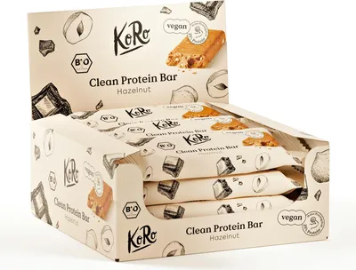 Produktbild von KoRo | VeganerProteinriegel Haselnuss 12 x 60 g