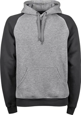 Produktbild von Tee Jays 5432 | Herren Two-Tone Hooded Sweatshirt / Doppelt genäht - Farbe: Heather Grey/Dark Grey (Solid) - Größe: M