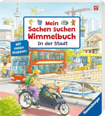 Obrázok produktu pre Ravensburger Buch Pappbilderbuch Mein Sachen suchen Wimmelbuch In der Stadt 41882