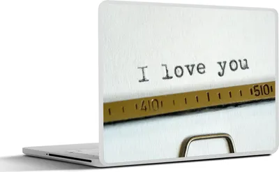 Produktbild von MuchoWow® Laptop Aufkleber Sticker Cover Ich liebe dich, geschrieben von einer alten Schreibmaschine 40x30 cm - Laptop Dekoration - Selbstklebend