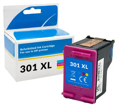 Produktbild von OBV Kompatible Druckerpatrone für HP 301XL Farbe für DeskJet 1050 1510 2050 2540 3050 Envy 4500 5530 OfficeJet 2620 4630
