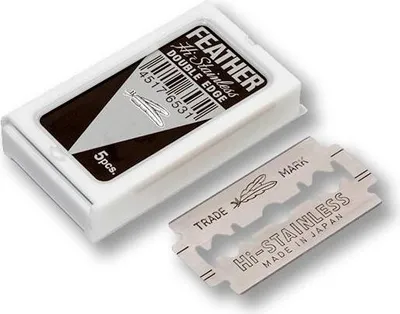 Zdjęcie produktu dla Żyletki Featherr, stal nierdzewna, 5 sztuk, standardowe, 71-S