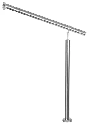 Produktbild von Edelstahl Handlauf Treppengeländer Geländer für Treppe Treppen mit Wandhalter seitliche Montage Wand Halterung Auswahl Länge mit Montagematerial Handläufe V2Aox, Länge:100 cm