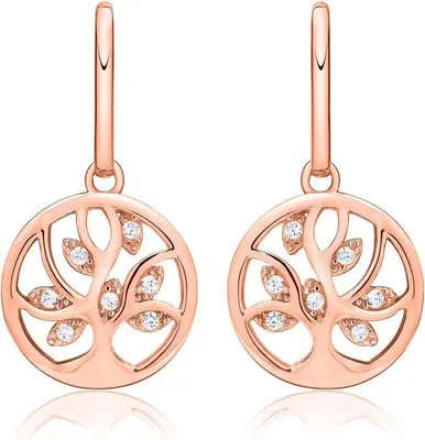 Produktbild von Ohrhänger Lebensbaum Sterlingsilber Roségold Zirkonia