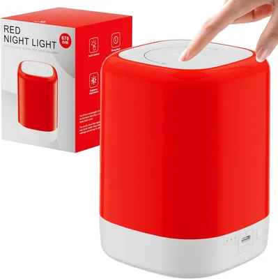 Produktbild von LED Nachtlicht für Kinder & Erwachsene, Touch Nachtlampe mit warmem & Rotlicht, dimmbar mit Timer für Schlafzimmer