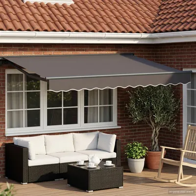 Immagine prodotto di Tenda da sole elettrica estensibile vidaXL, antracite, 3,5 x 2 m