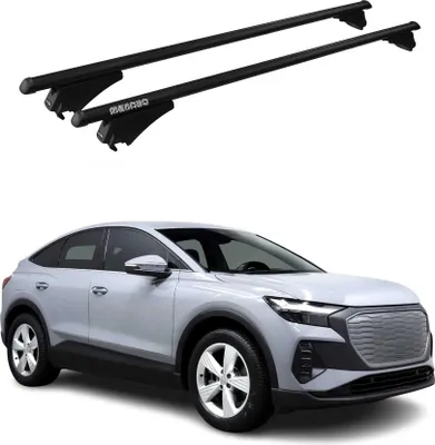 Image de Menabo Barres de Toit Transversales pour Audi Q4 E-Tron 2021-2025 Alu Noir
