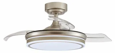 Obrázek produktu pro Stropní ventilátor CristalRecord průhledný kov Ø 92 cm