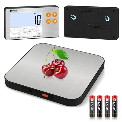 Geteilte Küchenwaage Edelstahl 15 kg digital LCD