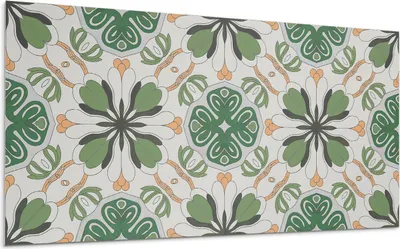 Produktbild von Blumenmuster In Symmetrie – Selbstklebende Fliesen – Wandverkleidung – Wandpaneel – PVC Fliesen – Vinylflisen – PCV Flisen – Selbstklebend – Wanddeko – 120 x 60 cm