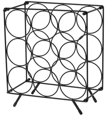 Produktbild von Excellent Houseware Weinflaschenregal - Weinregal - 9 Flaschen - Metall - schwarz - Aufbewahrung