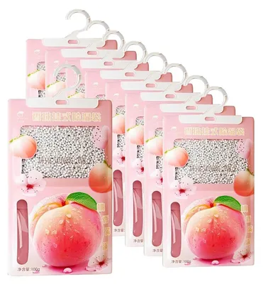 Immagine prodotto di Sacchetti deumidificatori da appendere, 9 pezzi da 100g ciascuno, profumati alla rosa