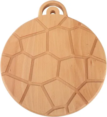 Produktbild von Rundes Holz-Serviertablett mit 30,5 cm Durchmesser, dekoratives Frühstückstablett für Couchtisch, Wohnzimmer, Esszimmer und Küchentheke