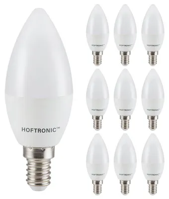 Produktbild von hoftronic LED Lampe E14 2,9W 2700K warmweiß 250lm Kerzenform 10er Set