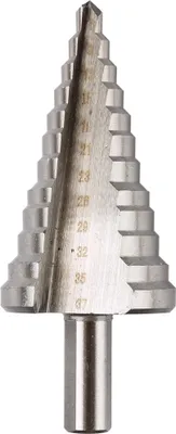 Immagine prodotto di GRAPHITE trapano a gradino a spirale HSS 6-37 mm - trapano conico, trapano a tazza ideale per lamiera, plastica e legno - trapano multiforo da taglio, trapano a gradino per metallo