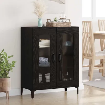 Productafbeelding van Dressoir met Glazen Deur en Pijlpoten 69,5 x 34 x 90 cm