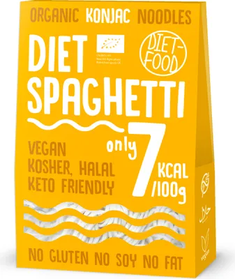 Zdjęcie produktu dla MAKARON (KONJAC) SPAGHETTI BEZGLUTENOWY385 g (300 g) - DIET-FOOD