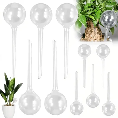 Image de Sacs d'arrosage pour fleurs et plantes - Kit d'arrosage par aspersion - Système d'irrigation goutte à goutte autonome - Réutilisable - Pour intérieur et extérieur - Coffret de 10 pièces