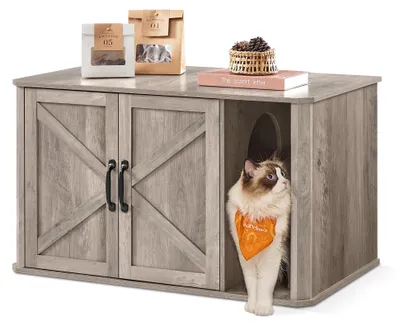 Produktbild von Feandrea Katzenhaus, Katzenklo-Schrank, Vordereingang, 85 x 48,5 x 50 cm