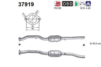 Produktbild von AS Katalysator Kat für VW Golf V Schrägheck (1K1) 37919
