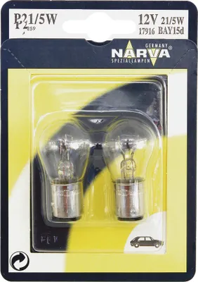 Image de Narva 17916 P21/5W 12V 2pcs bl.