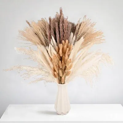 Produktbild von Famanu Pampasgras-Bouquet mit getrockneten Blumen - Boho Wohnaccessoires