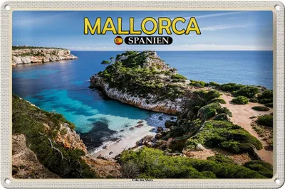 Produktbild von Blechschild Reise 30x20cm Mallorca Spanien Cala des Moro Bucht